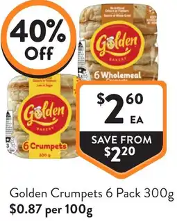 Foodworks Golden crumpets offer