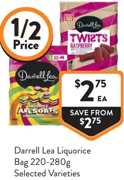 Foodworks Darrell lea liquorice bag offer