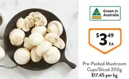 Foodworks Pre-packed mushroom cups/sliced offer