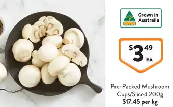 Foodworks Pre-packed mushroom cups/sliced offer