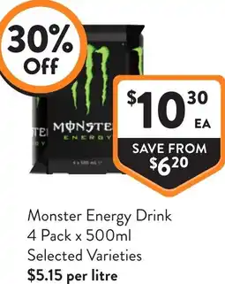Foodworks Monster energy drink offer