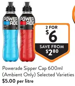 Foodworks Powerade sipper cap offer