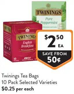 Foodworks Twinings tea bags offer