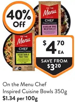 Foodworks On the menu chef inspired cuisine bowls offer