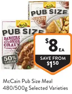 Foodworks Mccain pub size meal offer