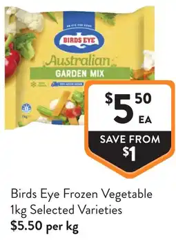 Foodworks Birds eye frozen vegetable offer