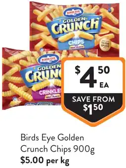 Foodworks Birds eye golden crunch chips offer