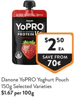 Foodworks Danone yopro yoghurt pouch offer