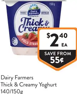 Foodworks Dairy farmers thick & creamy yoghurt offer