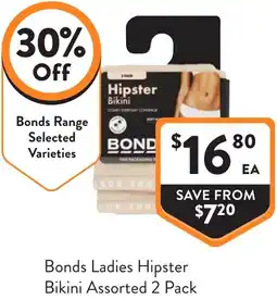 Foodworks Bonds ladies hipster bikini offer