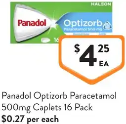 Foodworks Panadol optizorb paracetamol offer
