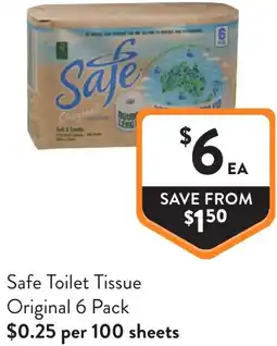 Foodworks Safe toilet tissue original offer