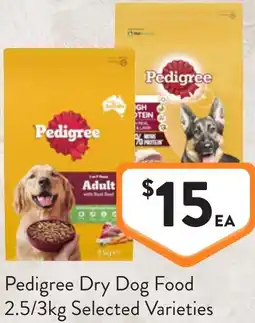 Foodworks Pedigree dry dog food offer