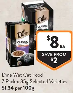 Foodworks Dine wet cat food offer