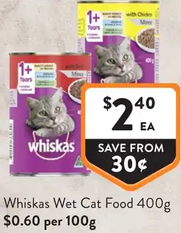 Foodworks Whiskas wet cat food offer