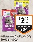 Foodworks Whiskas wet cat food offer