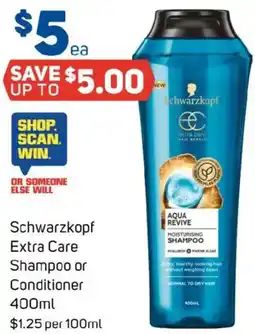 Foodland Schwarzkopf extra care shampoo or conditioner offer
