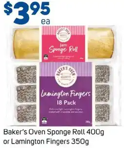 Foodland Baker's oven sponge roll or lamington fingers offer