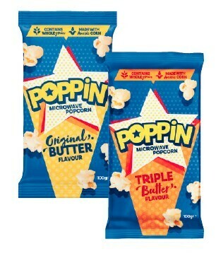 Coles Poppin Microwave Popcorn 100g offer