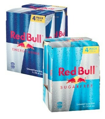 Coles Red Bull Energy Drink 4x250mL offer