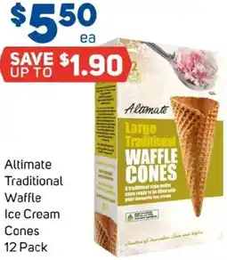 Foodland Altimate large traditional waffle ice cream cones offer