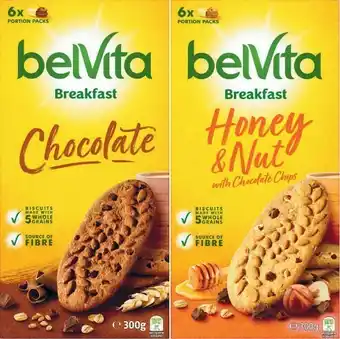 Coles Belvita Breakfast, Soft Bakes, Sandwich or Minis Biscuits 120g-300g offer