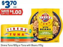 Foodland Sirena tuna or tuna with beans offer