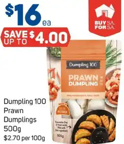 Foodland Dumpling 100 prawn dumplings offer
