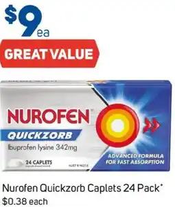 Foodland Nurofen quickzorb caplets offer