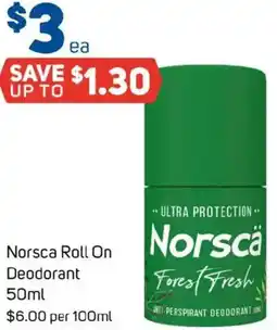 Foodland Norsca roll on deodorant offer