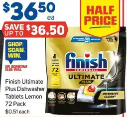 Foodland Finish ultimate plus dishwasher tablets lemon offer