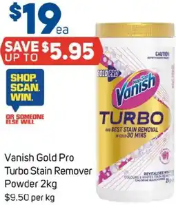 Foodland Vanish gold pro turbo stain remover powder offer