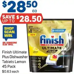 Foodland Finish ultimate plus dishwasher tablets lemon offer