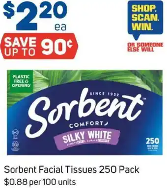 Foodland Sorbent facial tissues offer