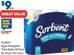 Foodland Sorbent hypo allergenic toilet rolls offer