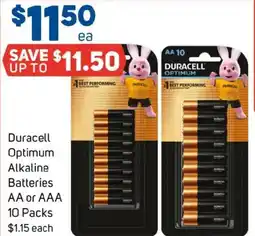 Foodland Duracell optimum alkaline batteries offer