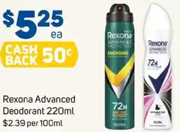 Foodland Rexona advanced deodorant offer