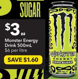 Ritchies Monster Energy Drink offer