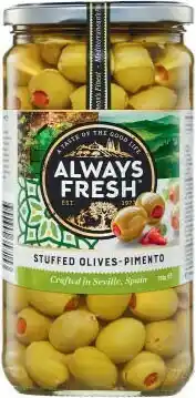 Coles Always Fresh Pimento Stuffed Olives 700g offer