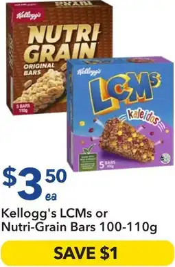 Ritchies Kellogg's lcms or nutri-grain bars offer
