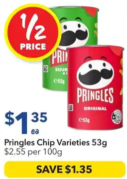 Ritchies Pringles chip varieties offer
