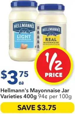 Ritchies Hellmann's mayonnaise jar offer