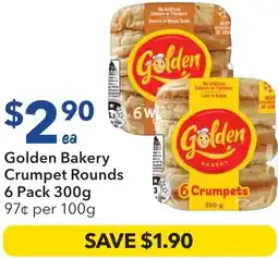 Ritchies Golden bakery crumpet rounds offer