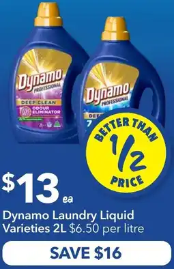 Ritchies Dynamo laundry liquid offer
