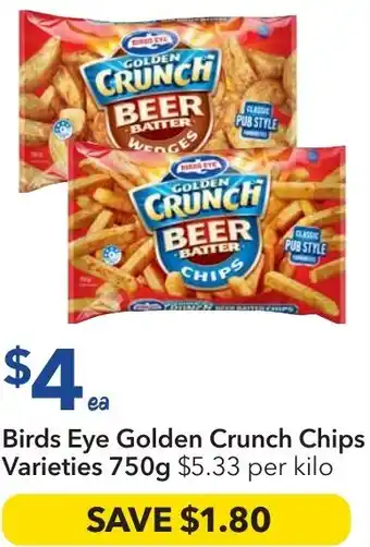 Ritchies Birds eye golden crunch chips offer