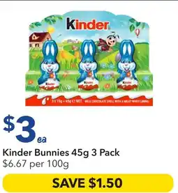 Ritchies Kinder Bunnies offer
