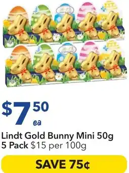 Ritchies Lindt Gold Bunny Mini offer