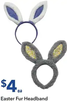 Ritchies Easter fur headband offer