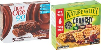 Coles Nature Valley Bars 252g or Fibre One Bars or Snacks 72g-120g offer