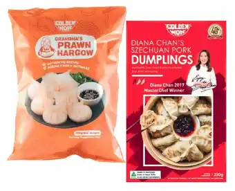 Coles Golden Wok Grandma’s Prawn Hargow or Diana Chan’s Dumplings 230g-250g offer